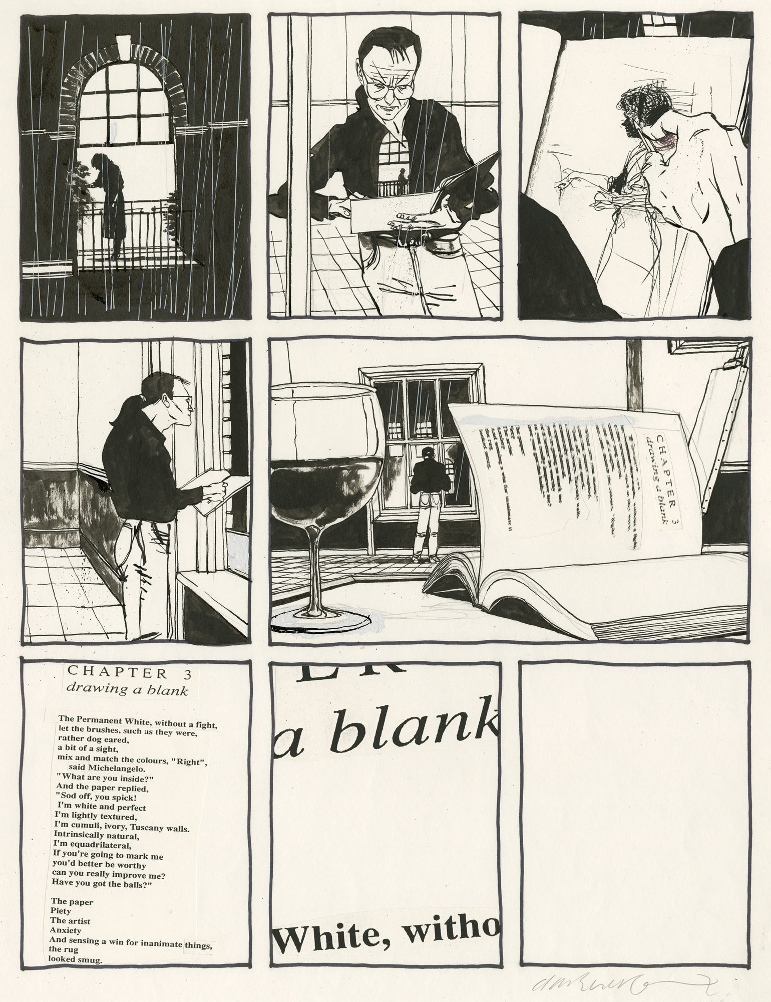 Dave McKean, Cages, Book 2, 1991, Page 48 Artwork HUBERTY & BREYNE